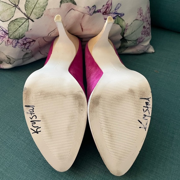 BCBGeneration Pink Suede Heels, size 9.5 - Picture 6 of 7